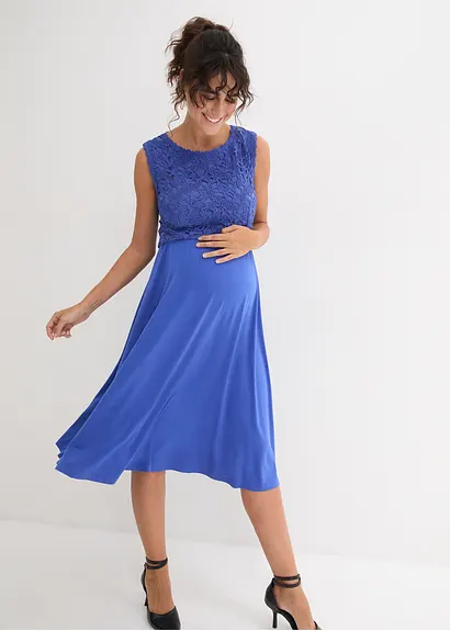 Bonprix Elegantes Schwangerschaftskleid Für Festliche Anlässe - Blau