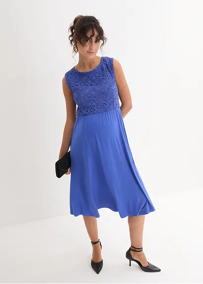 Bonprix Elegantes Schwangerschaftskleid Für Festliche Anlässe - Blau