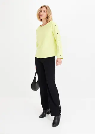 Bonprix Elegantes Shirt Aus Modernem Strukturstoff Und Knopfleiste Am Ärmel