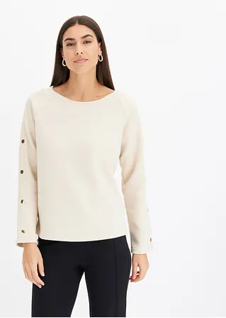 Bonprix Elegantes Shirt Aus Modernem Strukturstoff Und Knopfleiste Am Ärmel