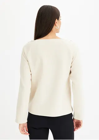 Bonprix Elegantes Shirt Aus Modernem Strukturstoff Und Knopfleiste Am Ärmel