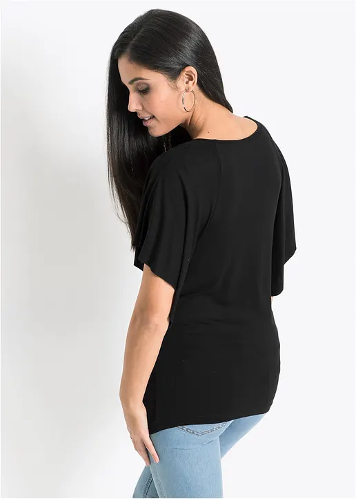 Bonprix Elegantes Shirt Mit Fledermausärmeln Und Rundhalsausschnitt