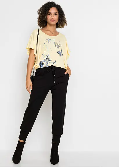 Bonprix Elegantes Shirt Mit Fledermausärmeln Und Rundhalsausschnitt