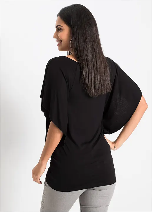 Bonprix Elegantes Shirt Mit Fledermausärmeln Und Rundhalsausschnitt