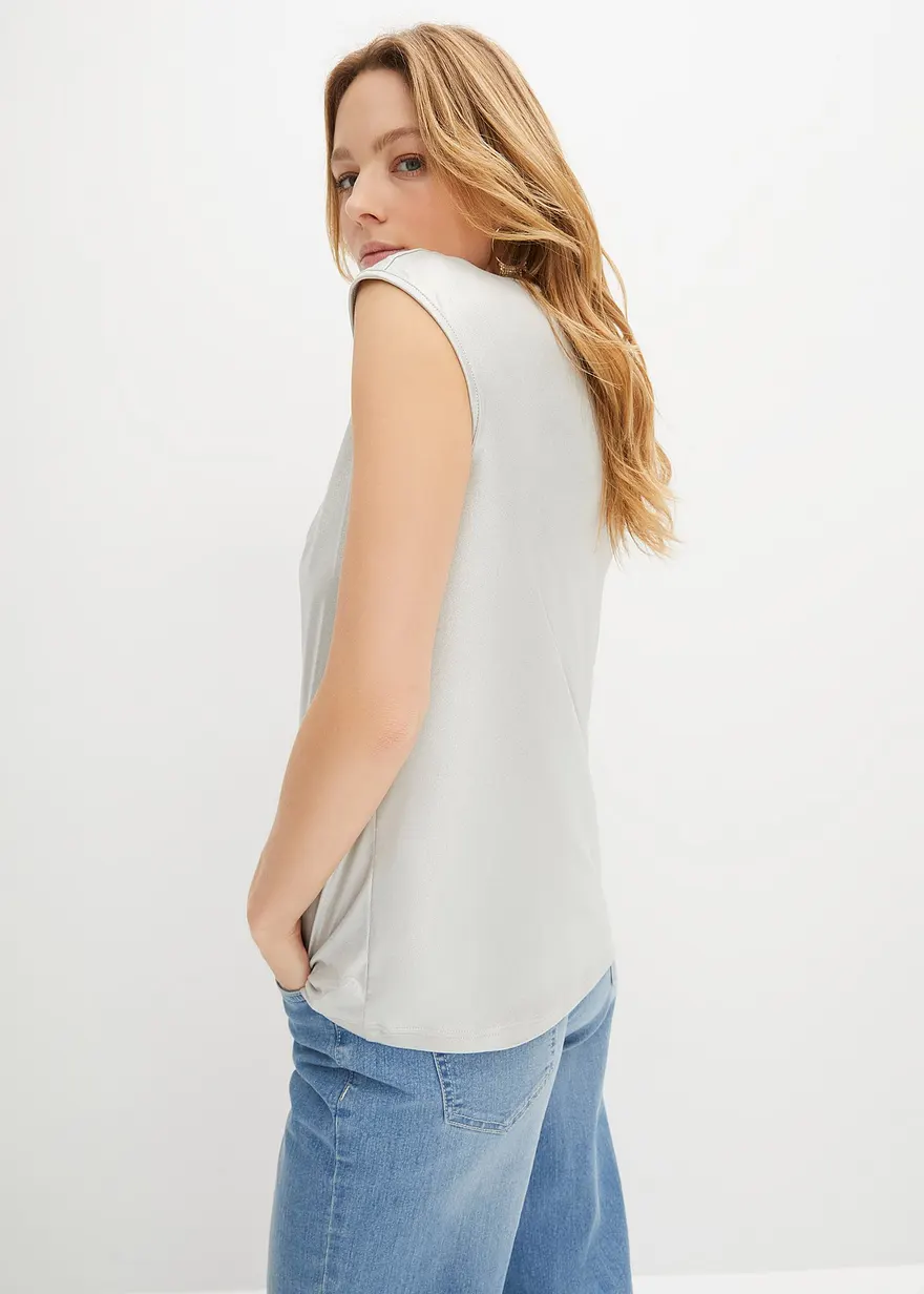 Bonprix Elegantes Top Aus Jersey Mit Femininem Wasserfallausschnitt