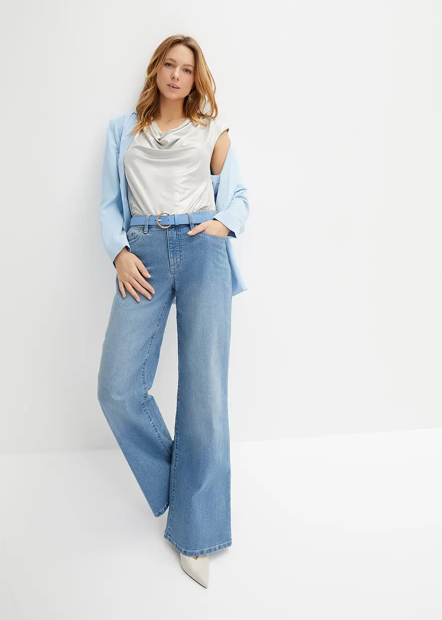 Bonprix Elegantes Top Aus Jersey Mit Femininem Wasserfallausschnitt