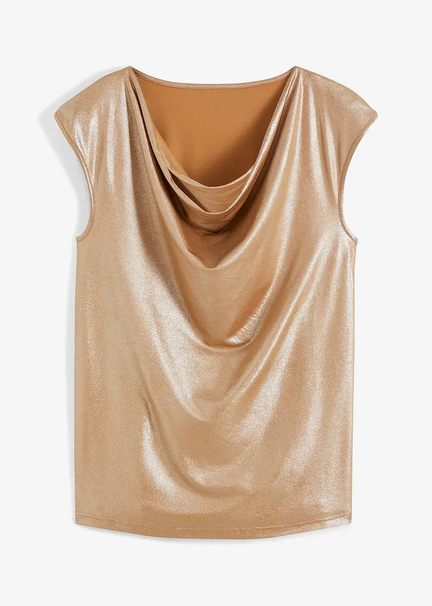 bonprix elegantes Top aus Jersey mit femininem Wasserfallausschnitt