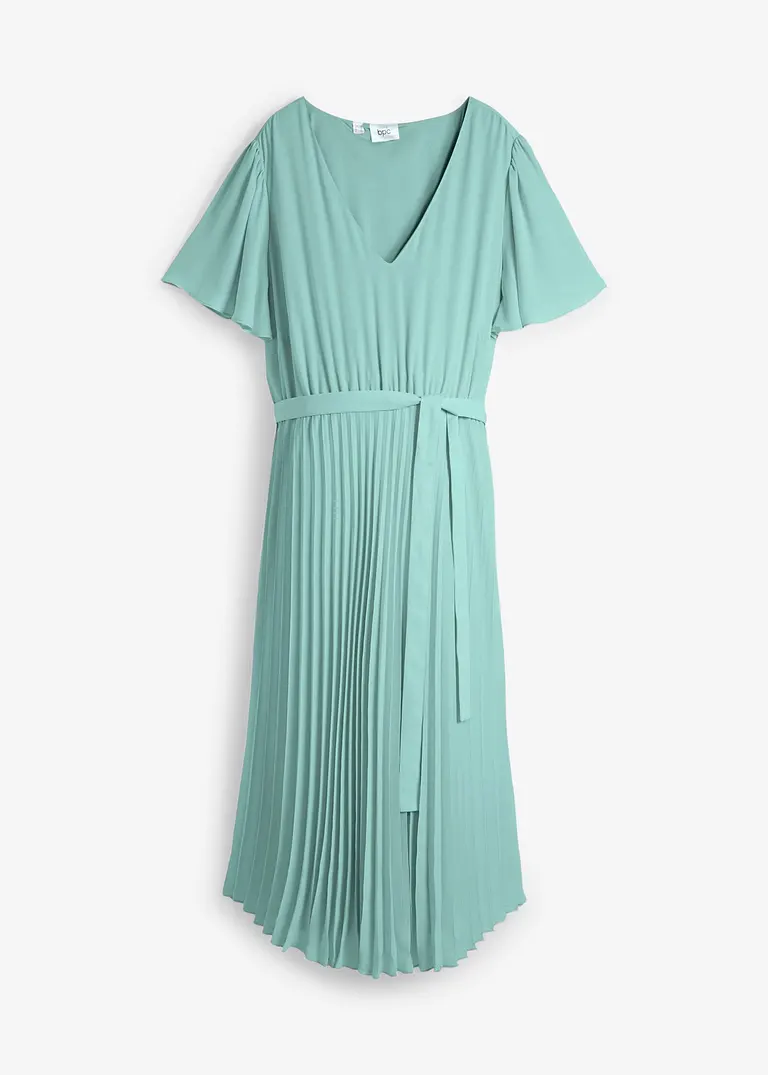 bonprix Elegantes Umstandskleid mit plissiertem Rock - grün