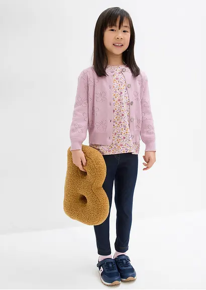 Bonprix Enge Mädchen Leggings In Jeansoptik - Blau - Kinder