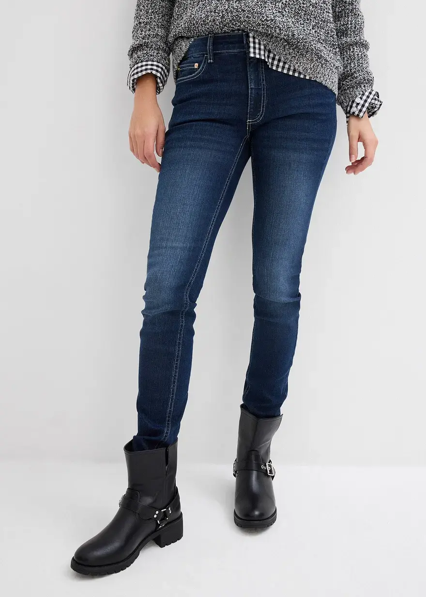 Bonprix Enge Skinny Jeans Mit Stretch - Blau Regular - Damen