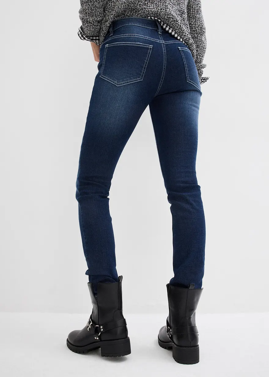 Bonprix Enge Skinny Jeans Mit Stretch - Blau Regular - Damen