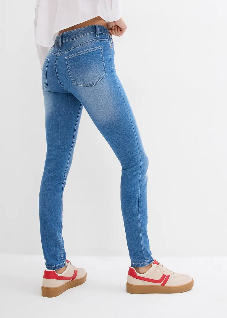 Bonprix Enge Skinny Jeans Mit Stretch - Blau Regular - Damen