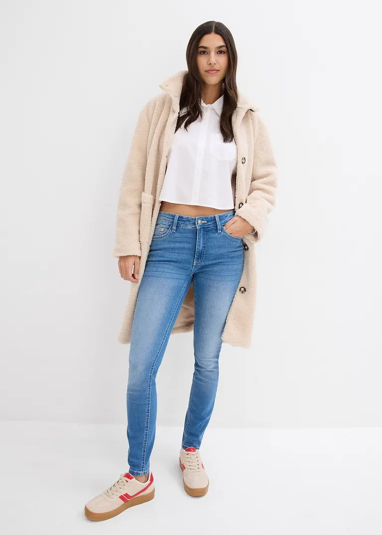Bonprix Enge Skinny Jeans Mit Stretch - Blau Regular - Damen