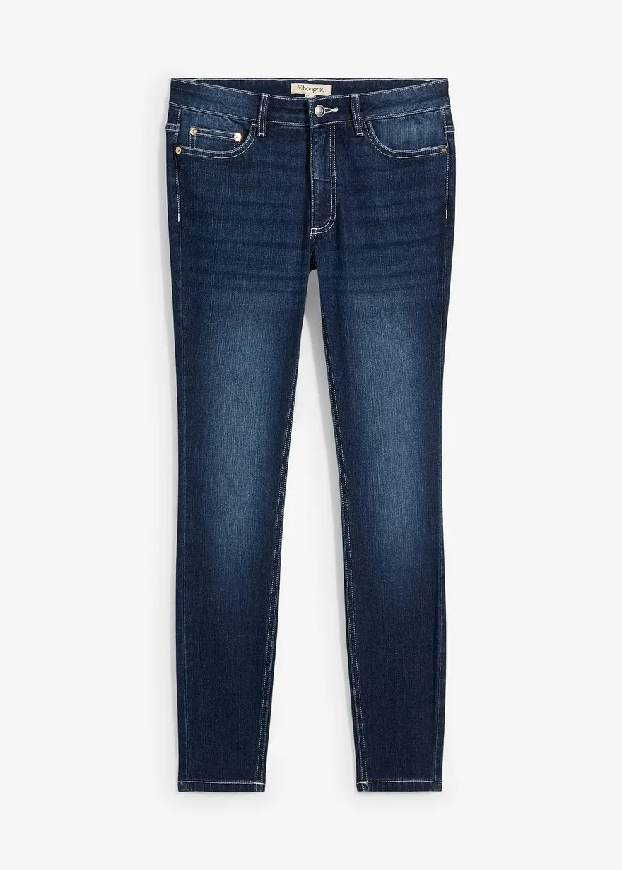 bonprix Enge Skinny Jeans mit Stretch - blau regular - Damen