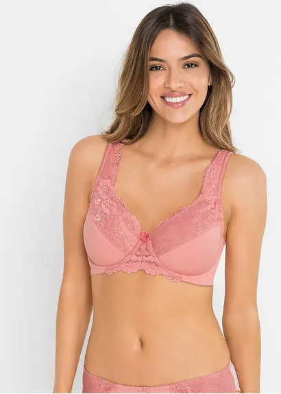 Bonprix Exklusiver Minimizer-BH Mit Bügel - Rhabarber+hellkoralle Cup C