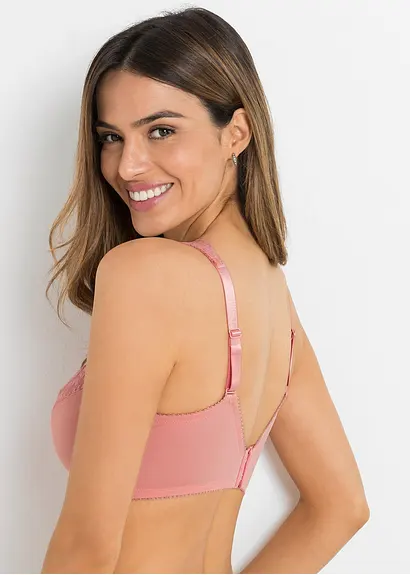 Bonprix Exklusiver Minimizer-BH Mit Bügel - Rhabarber+hellkoralle Cup C