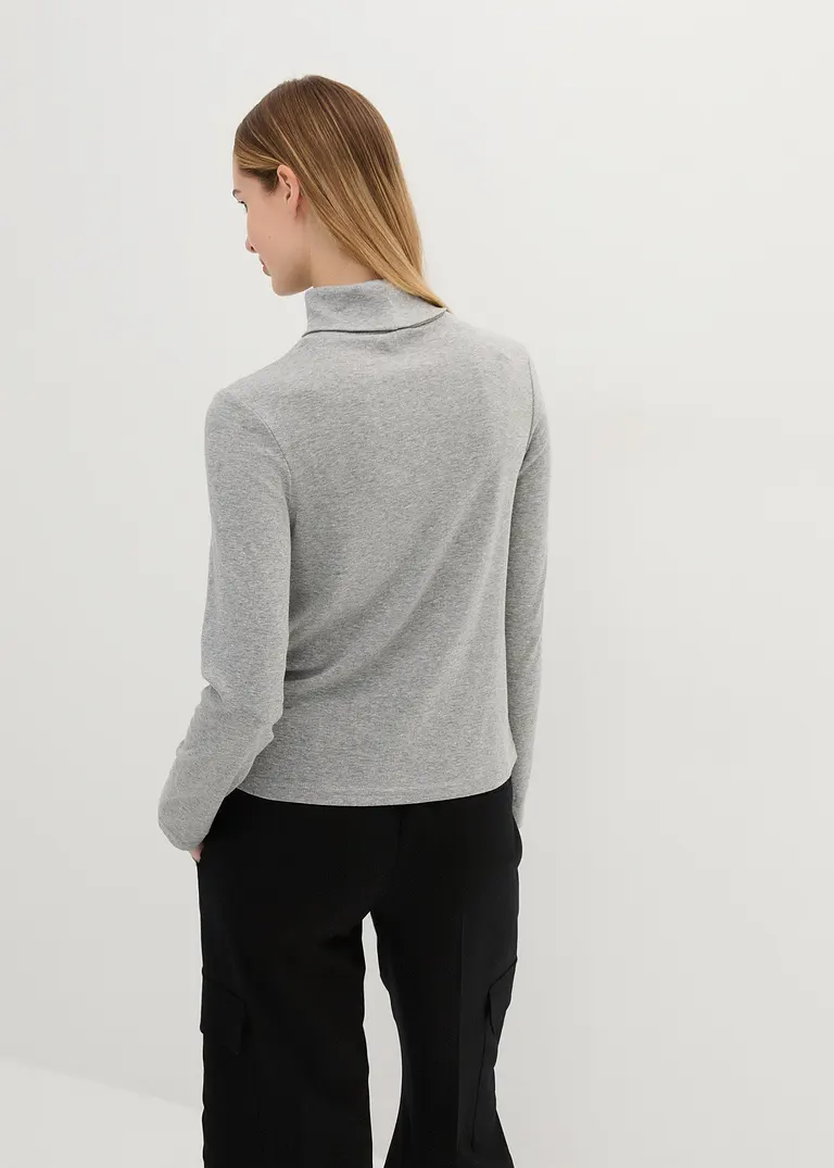 Bonprix Exklusives Second Skin Langarmshirt Mit Rollkragen Aus Reiner Wolle