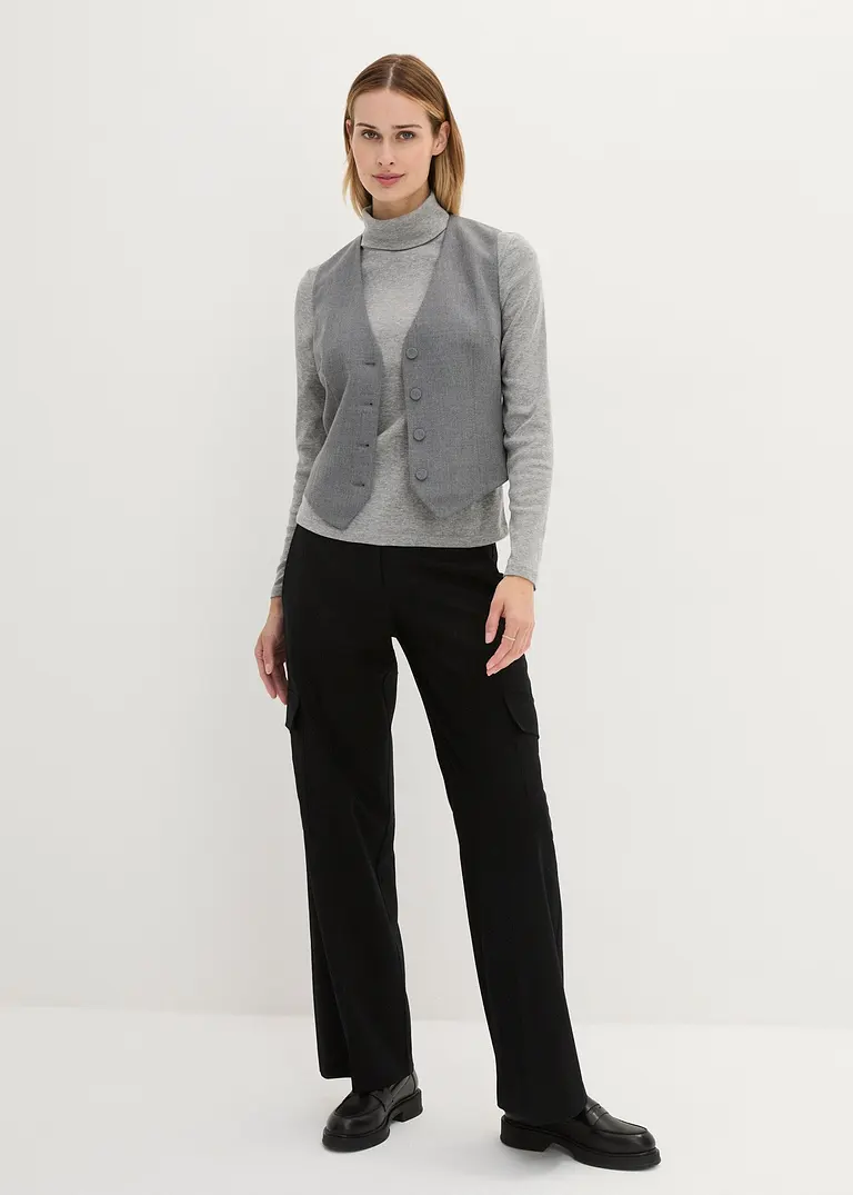 Bonprix Exklusives Second Skin Langarmshirt Mit Rollkragen Aus Reiner Wolle
