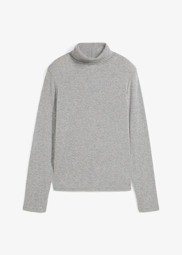 bonprix exklusives Second Skin Langarmshirt mit Rollkragen aus reiner Wolle