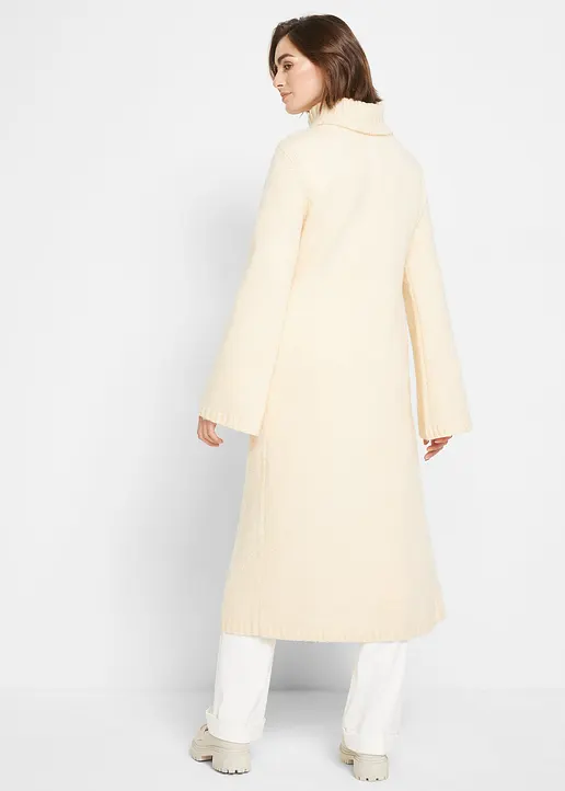 Bonprix Extravaganter Long-Pullover Mit Tragevariante - Beige