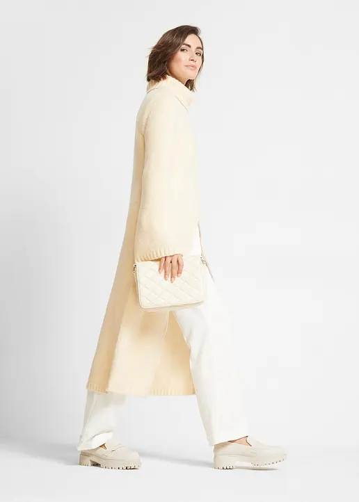 Bonprix Extravaganter Long-Pullover Mit Tragevariante - Beige
