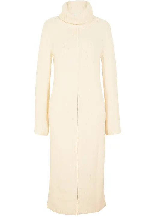 bonprix Extravaganter Long-Pullover mit Tragevariante - beige