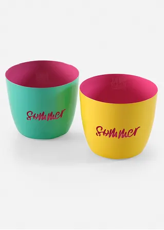 bonprix Farbenfrohe Windlichter für stimmungsvolle Akzente - gelb/türkis