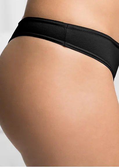 Bonprix Farbenfroher String Mit Frechem Schnitt - Schwarz