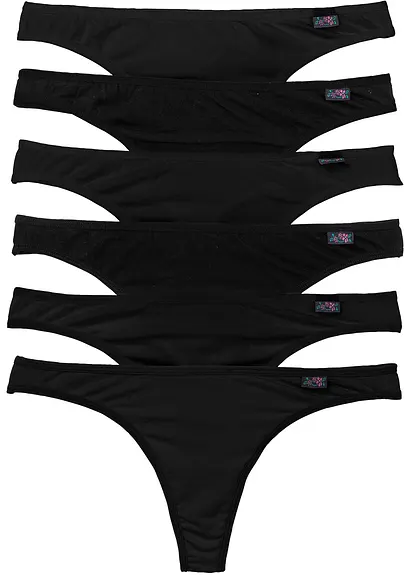 Bonprix Farbenfroher String Mit Frechem Schnitt - Schwarz