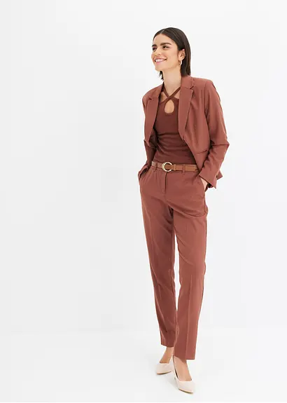 Bonprix Feiner Pullover Mit Cut Outs Am Ausschnitt - Braun