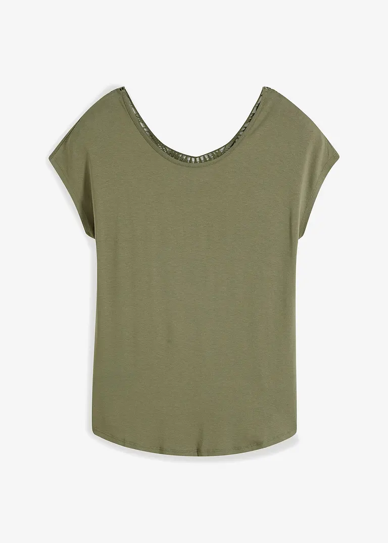 bonprix Feines Shirt mit aufregender Rückenansicht - grün