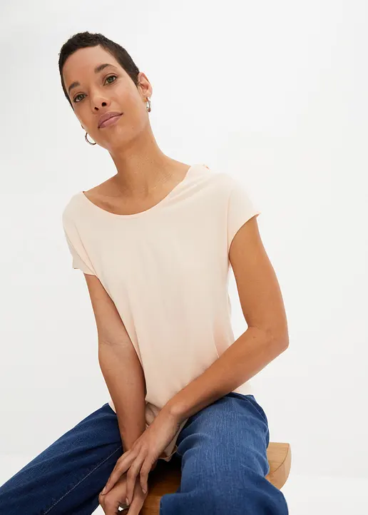 Bonprix Feines Shirt Mit Aufregender Rückenansicht - Orange