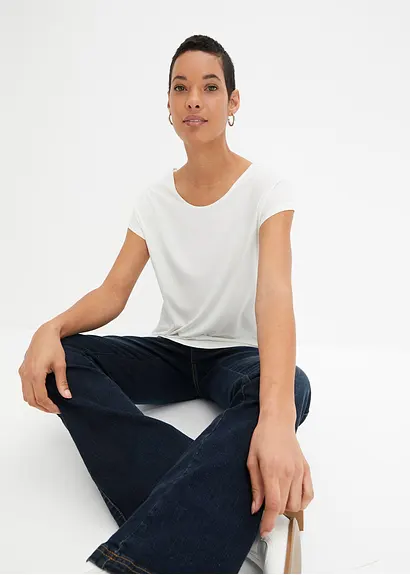 Bonprix Feines Shirt Mit Aufregender Rückenansicht - Weiß