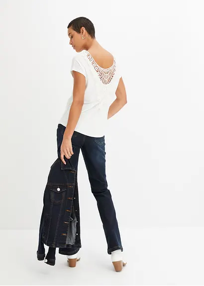 Bonprix Feines Shirt Mit Aufregender Rückenansicht - Weiß
