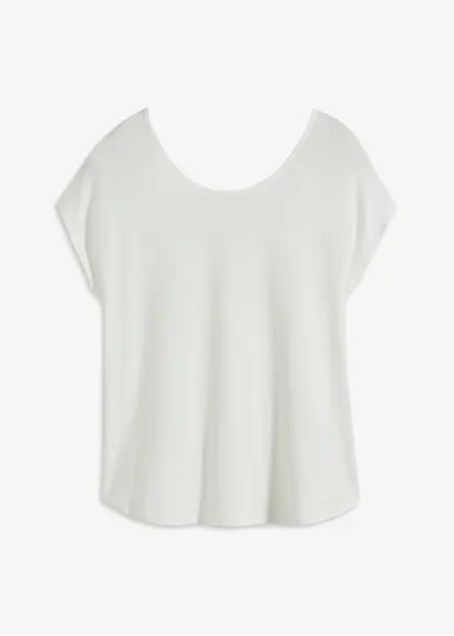 bonprix Feines Shirt mit aufregender Rückenansicht - weiß