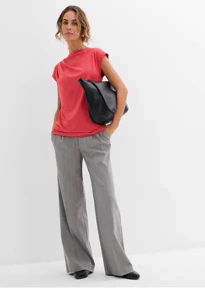 Bonprix Feines Sommershirt Mit Raffungen An Der Schulter - Pink