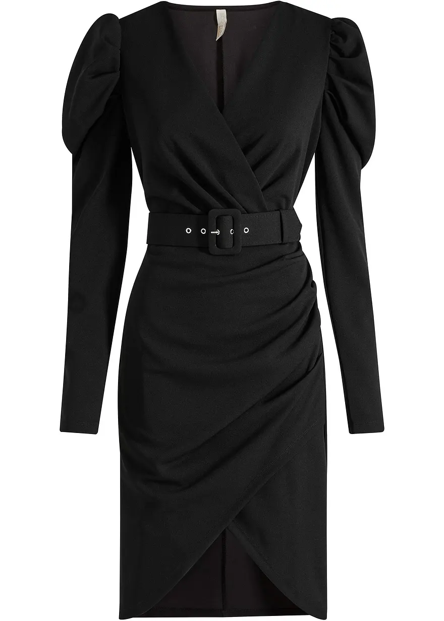 bonprix Feminin und elegant: Kleid im Wickel-Optik mit Puff-Ärmel - Damen