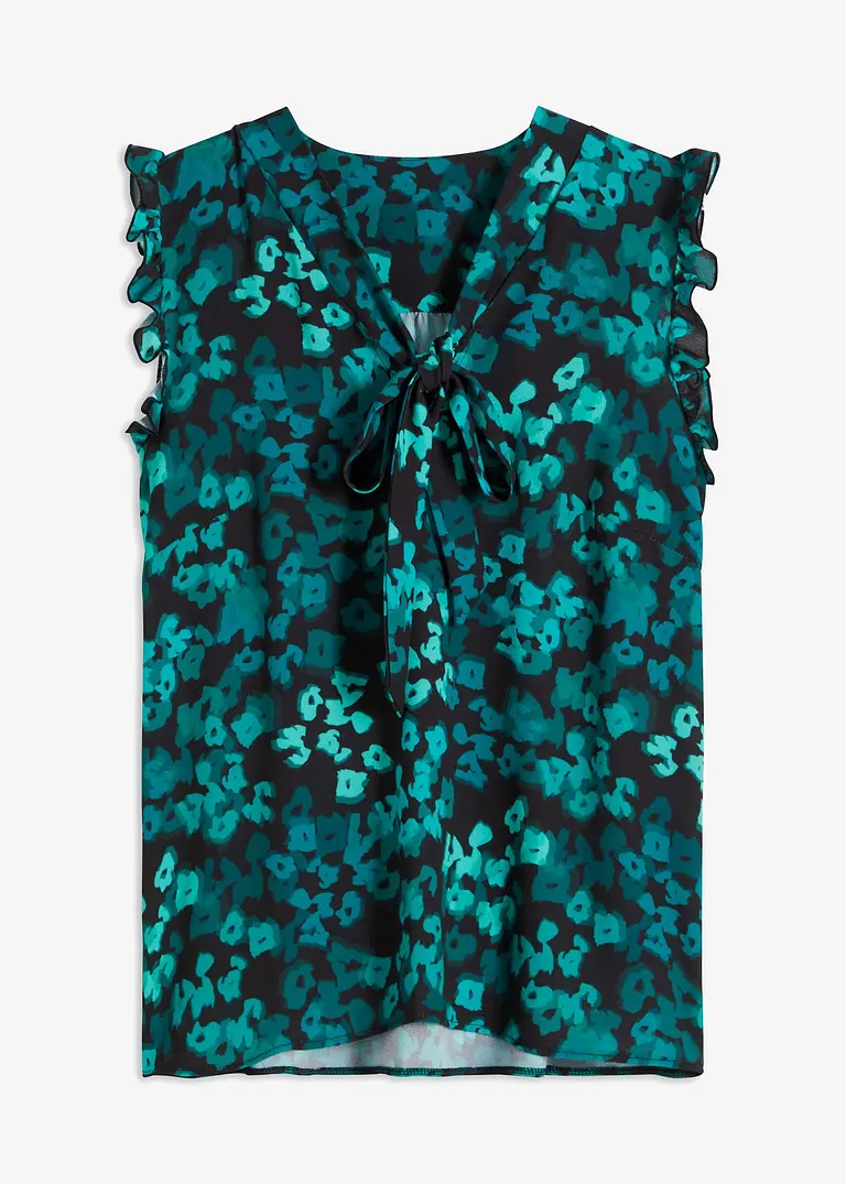 bonprix feminine Bluse mit kleinen Flügelärmeln - schwarz