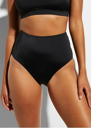 Bonprix Feminine High Waist Bikinihose Am Rücken Verstellbar - Schwarz