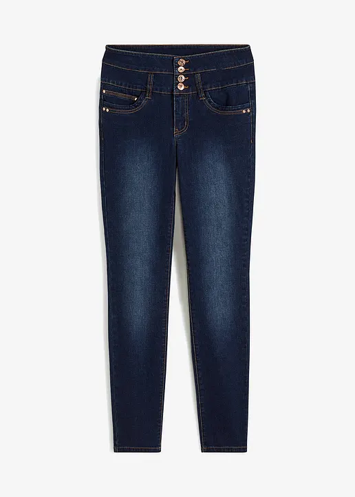 bonprix Feminine Skinny Jeans mit hoher Taille und auffälliger Knopfleiste