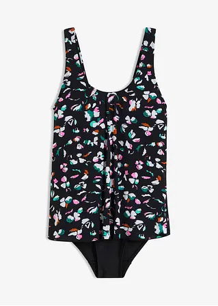 bonprix Femininer Badeanzug in Tankini-Optik - schwarz - Damen