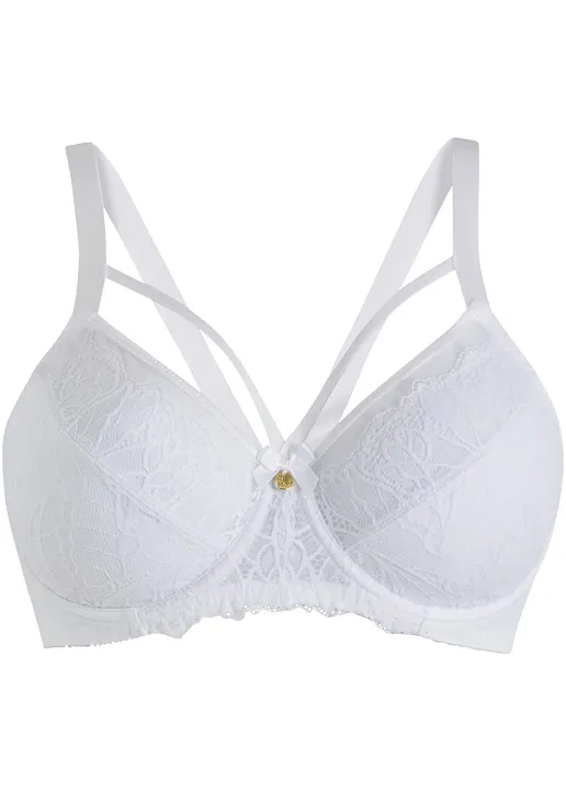 bonprix femininer BH mit zarter Spitze und modernem Design - weiß Cup C