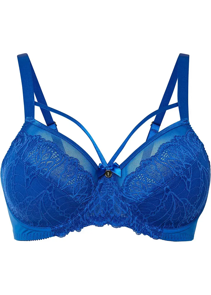 Bonprix Femininer BH Mit Zarter Spitze Und Modernem Design - Blau Cup E