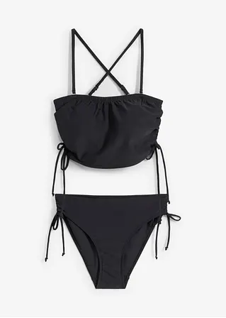 bonprix Femininer Bikini mit tollen Details - schwarz - Damen