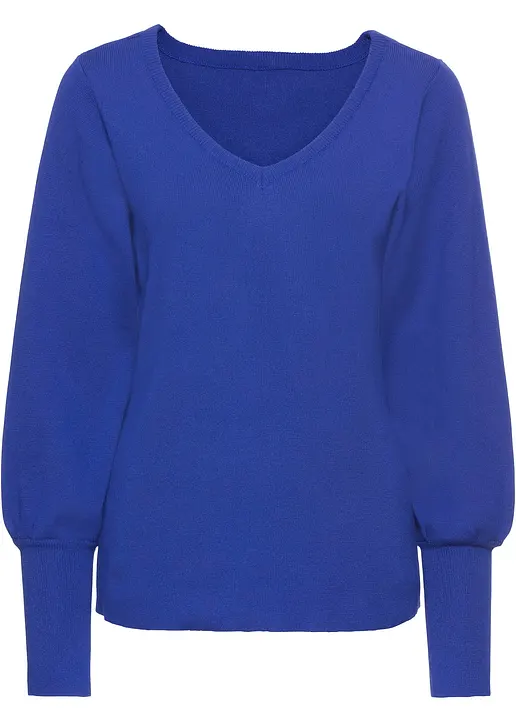 bonprix Femininer Pullover aus Feinstrick - blau - Damen