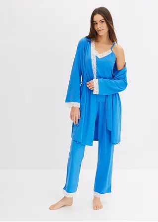 Bonprix Femininer Pyjama Mit Morgenmantel Mit Schönen Spitzendetails