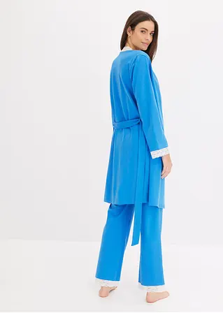 Bonprix Femininer Pyjama Mit Morgenmantel Mit Schönen Spitzendetails