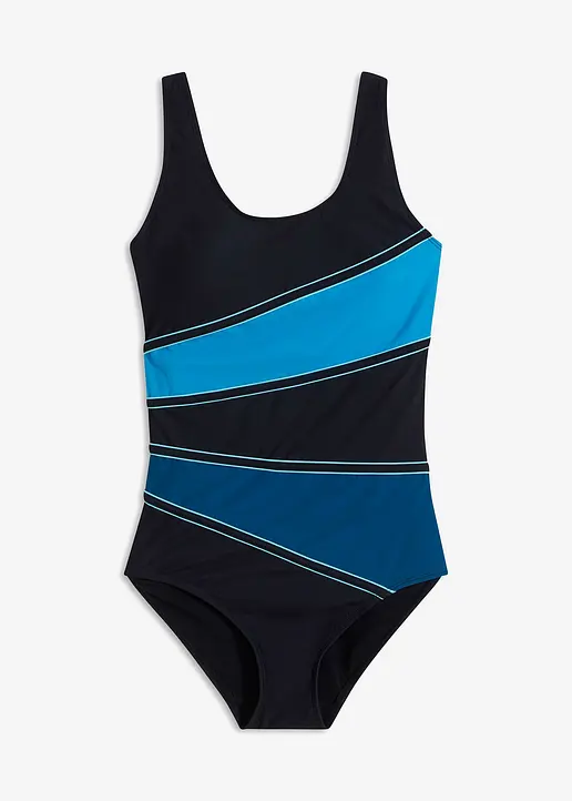 bonprix Femininer Shape Badeanzug mit starker Formkraft - schwarz - Damen