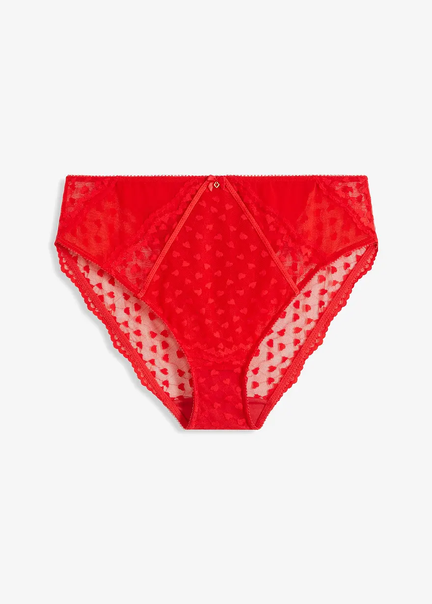 bonprix femininer Slip mit romantischer Spitze im Herzchen Design und transparenten Details