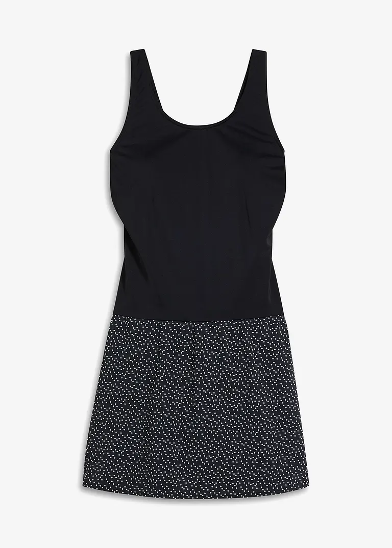 bonprix Feminines Badekleid mit angesetztem Rock - schwarz